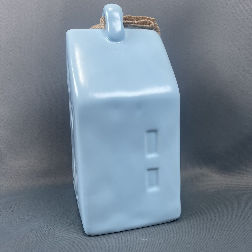 RAE DUNN Bird House Teal Blue TWEET Artisan Collection By Magenta Ceramic - Picture 2 of 6